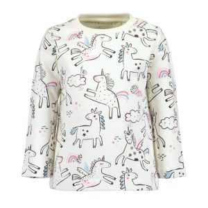Blue Seven baby meisjesshirtje unicorn aop lange mouw