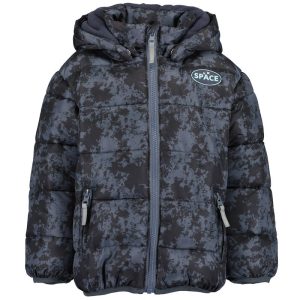 Blue Seven camouflage jongens winterjas grijs