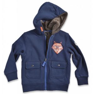 Blue Seven donkerblauw jongens sweatvest met borg the fox maat 92