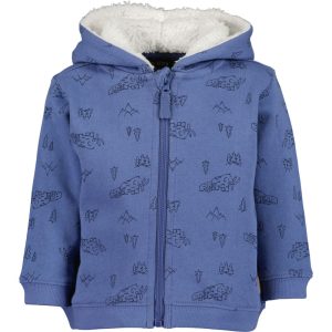 Blue Seven jongens babyvest Mammoet blauw AOP