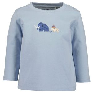Blue Seven jongens babyshirt Mammoet lichtblauw