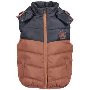 Blue Seven jongens bodywarmer Adventure bruin/antraciet