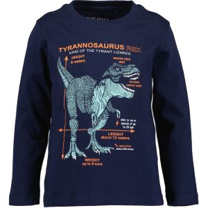 Blue Seven jongens t shirt Dino donkerblauw lange mouw