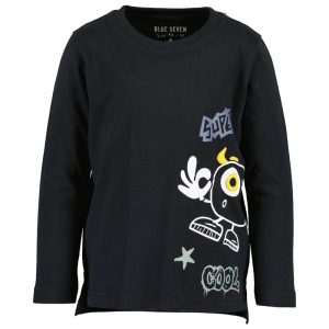 Blue Seven jongens longsleeve Urban zwart