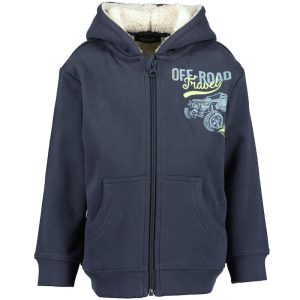 Blue Seven jongens sweatvest Adventure antraciet