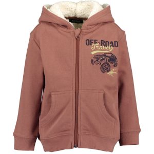 Blue Seven jongens sweatvest Adventure bruin