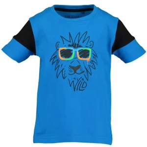 Blue Seven jongens t shirt Wild King blauw korte mouw