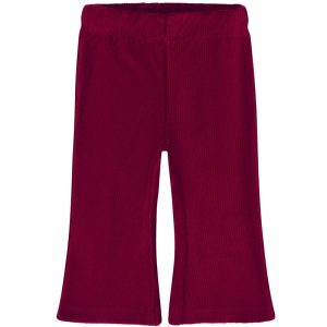 Dirkje flared meisjes ribbroekje donkerrood