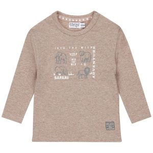 Dirkje jongensshirt safari friends bruin