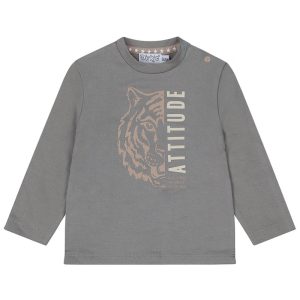 Dirkje jongensshirtje safari friends grijs