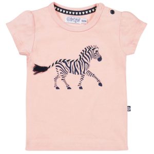 Dirkje meisjesshirtje Zebra lichtroze