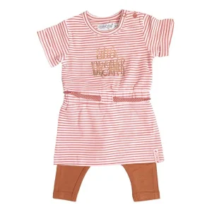 Dirkje newborn meisjes setje Little Dreamer lichtroze/camel