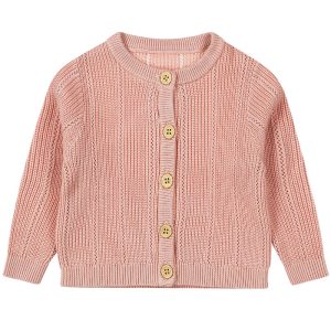 Dirkje newborn meisjes vestje fijn gebreid oudroze