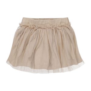 Dirkje meisjes rokje met tule taupe