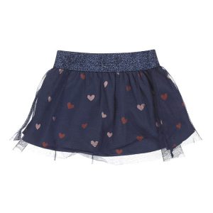 Dirkje meisjes rokje Kindness met tule donkerblauw