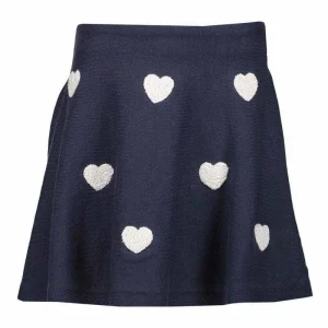 Blue Seven donkerblauw meisjes rokje hartjes