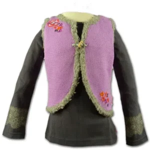 Cakewalk gebreid meisjes gilet purple rain maat 104