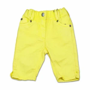 Zero2Three meisjes baby spijkerbroekje neon yellow