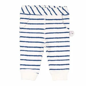 Zero2Three newborn off white gestreept meisjes baby broekje Sleeping Owl