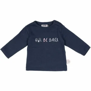 Zero2Three Newborn donkerblauw meisjes baby shirt Sleeping Owl lange mouw